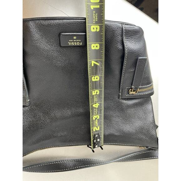 FOSSIL Emerson Black Leather Small Hobo Crossbody Bag Pebble Leather - Picture 6 of 8